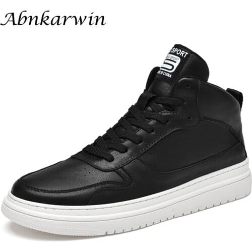 Abnkarwin Men's Leather Sneakers