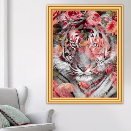 DIY 5D Diamond Painting Tiger Cross Stitch Kit Full Drill Diamond Embroidery Animal Mosaic Home Decor Gift New Arrival