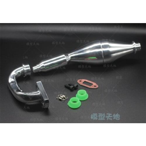 Aluminum Side Exhaust pipe For 1:5 Petrol RC Car Rovan HSP KM SS FG Baja 5B 5T 5SC Monster Truck 15003