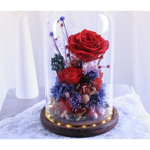 Free Shipping 9*18cm Luminous Antique Base Glass Dome Home Wedding Decoration Diameter=9cm Height=18cm Glass Dome Friend Gift