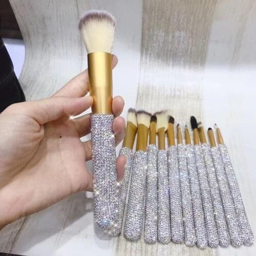 Bling 12pcs/set Makeup Brushes Tool Set Cosmetic Powder Eye Shadow Foundation Blush Blending Beauty Make Up Brush Maquiagem