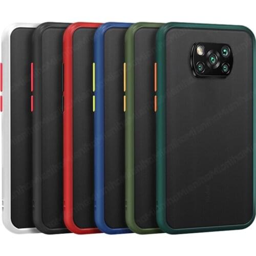 For Xiaomi Poco X3 NFC Case Cover Shockproof TPU Bumper Matte Clear Armor Back Cover Poco X3 Protective Phone Case on Poco X3
