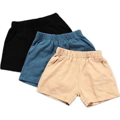 Yocute Childrens Wear Childrens 2021 Summer Children Shorts Korean Boys Girls Casual Cotton Pants Baby Pure Thin Hot Pants