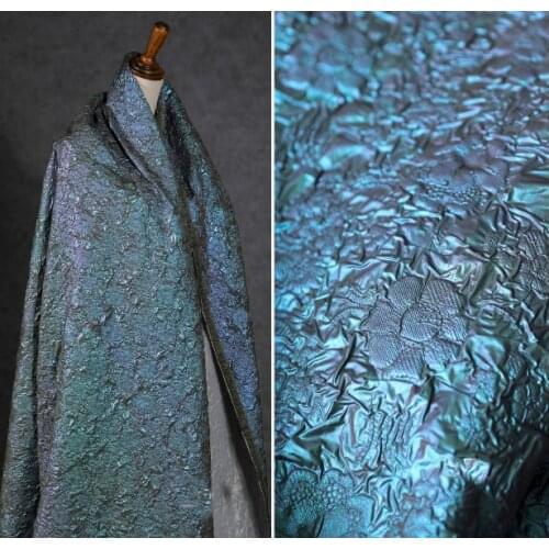 Purple blue rose flower laser texture illusion retro background fabric