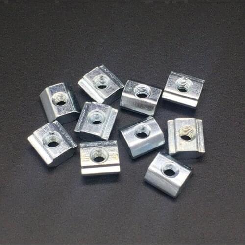 100pcs 20pcs M3 M4 M5 M6 M8 T Block Square nuts T-Track Sliding Hammer Nut for Fastener Aluminum Profile 2020 3030 4040 4545