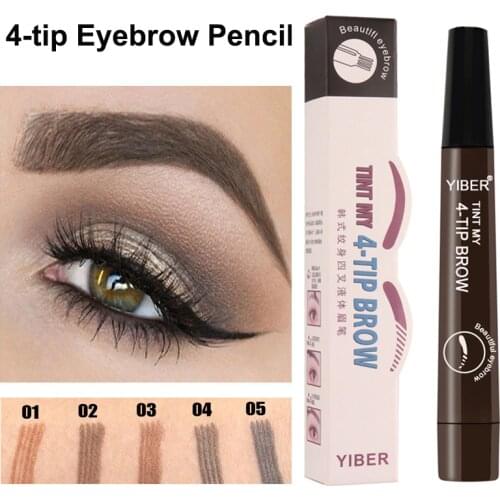 Waterproof Eyebrow Tattoo Eyebrow Pencil For Eyebrows Tint Fork Tip Eyebrow Tattoo Pencil Long Lasting Easy to use Eye Cosmetics