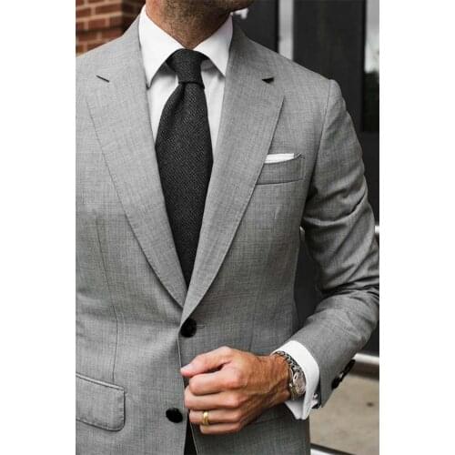 Tailleur Homme Grey Men Suits For Wedding Men Suits For Men Custom Made Men Suits Light Gray Tuxedo Groom Suits Tailor Made Suit