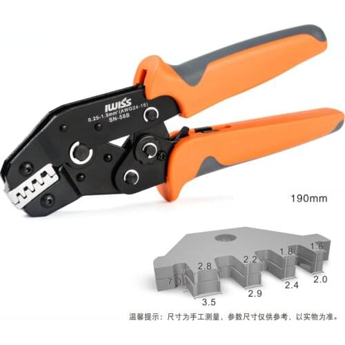 6.3 / 4.8 / 2.8 spring terminal crimping pliers SN-58B connector cold terminal pliers multifunctional crimping pliers SN 28B 48B