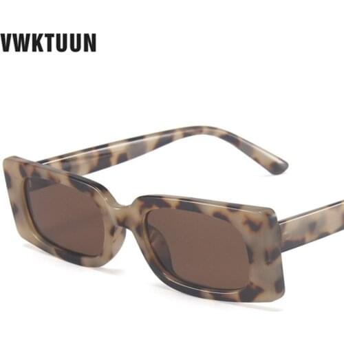 VWKTUUN New Sunglasses Women Men Rectangle Shades Driver Driving Eyewear Vintage Colorful Frame Sunglasses Outdoor Eyewear