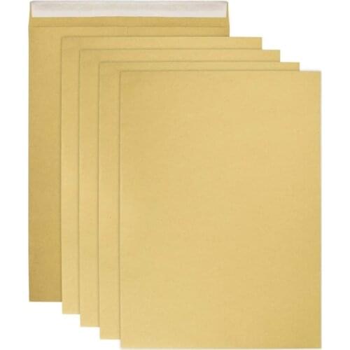 Pack of 50 Envelopes A4 Brown Envelopes Large Folding Pocket for Christmas Cards Invitations Photos Letters