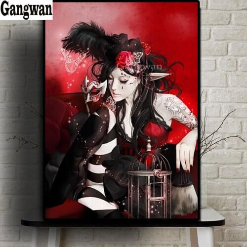 Domineering tattoo woman 100% square/round DIY 5D Diamond Painting mask woman Cross Stitch Diamond Embroidery mosaic home decor