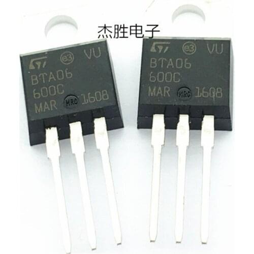 10PCS BTA06-600C BTA06-800C BTA06-600B BTA06-800B Triac 6A 600V Straight Plug TO-220