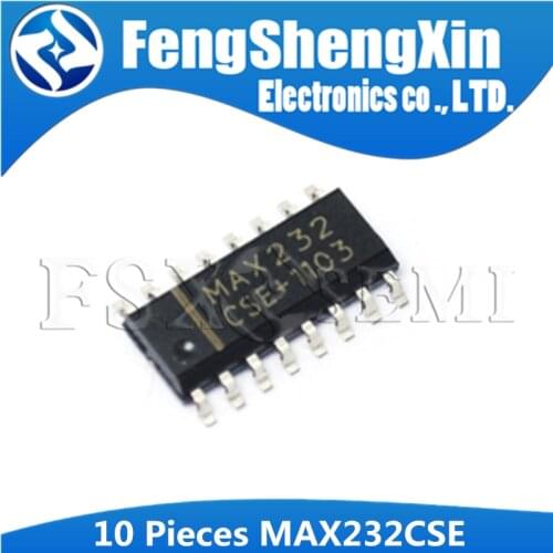 10pcs/lot MAX232CSE MAX232 +5V-Powered, Multichannel RS-232 Drivers/Receivers SOP-16