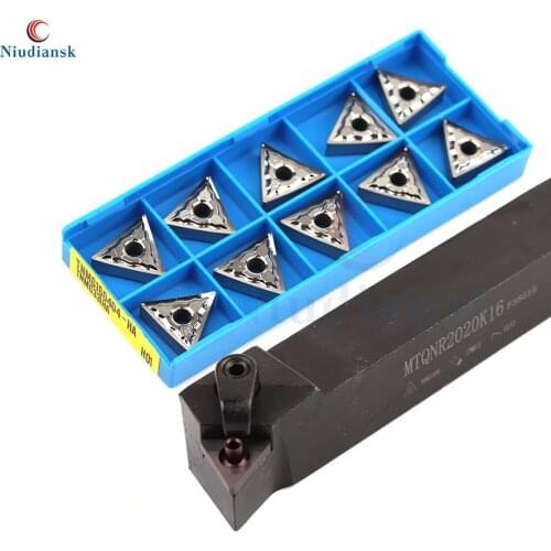 10pcs TNMG1604 Carbide Inserts 1pc MTQNR1616H16 MTQNR2020K16 External Turning Tool Holder MTQNR2525M16 Arbor CNC Lathe Tool Suit