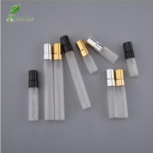 100PCS 3ml 5ml 10ml Travel Transparent Frosted Plastic Perfume Small Mini Empty Spray Refillable Bottles S062C