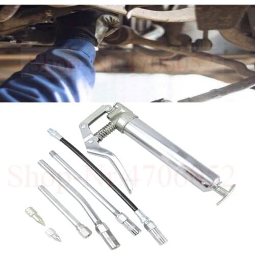 120CC Mini Grease Gun Pistol Grip One Handed Grease Butter Machine Lube Tool For Auto Repair Lubrication Vehicle Hand Tool