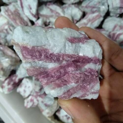150g Red Tourmaline Crystal Facet Rough Specimen 100% Natural