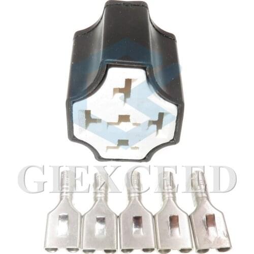 2 Sets 5 Pin Automotive Ceramic Relay Holder Seat High Temperature Relay Sockets With Pins