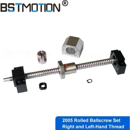 2005 Right Thread Hand Left Thread Hand Ballscrew 950mm ball screw with SFU2005 Ballnut Housing BK15 BF15 Support Jaw Coupling