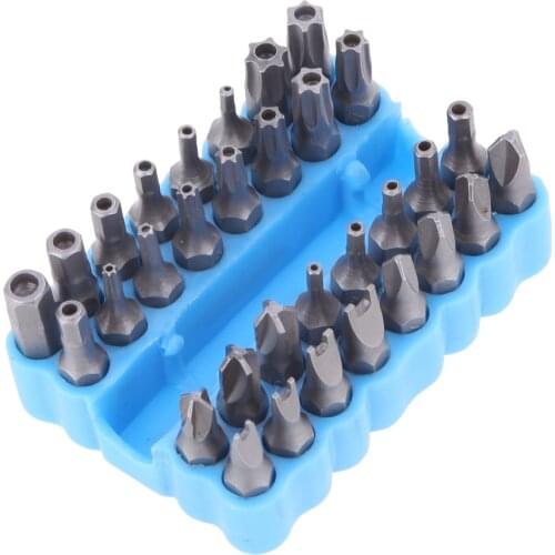 33pcs Torq Torx Hex Star Spanner Tri Wing Electric Screwdriver Extension Holder Bit Magnetic Security Tamper Proof Bit Set