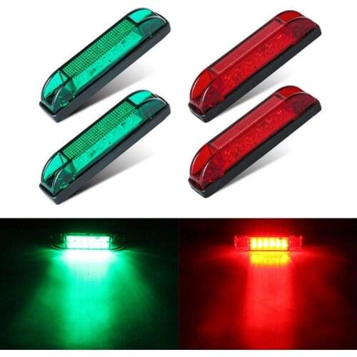 4X 4inch Boat Navigation LED Lighting Red/Green Waterproof Marine Utility Strip Bar
