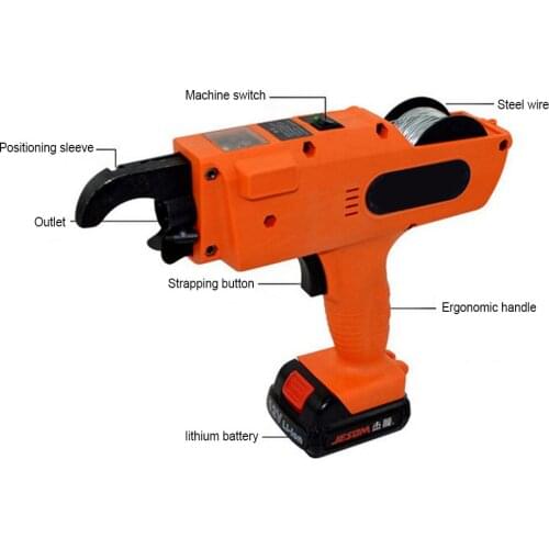 Automatic Rebar Binding Machine12V 3000mAh Rebar Tying Tool Cordless Cable Rechargeable Lithium Battery Power Tool Set