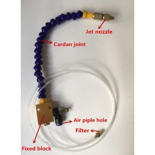 Freeshipping 1Pcs Excellent Quality Mist Coolant Lubrication Spray System For 8mm Air Pipe CNC Lathe Milling Drill VEC77 T31