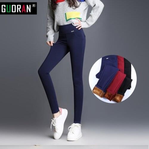 Plus Size S-5XL Women Pencil Pants high waist Skinny Black Thick Velvet Warm Winter Leggings Jeggings Legins Feminina Trousers