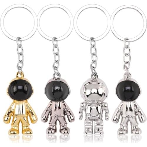 Space Astronaut Keychain Pendant Creative Space Robot Key Chain Keyring Alloy Astronaut Car Key Holder Gifts For Men And Women