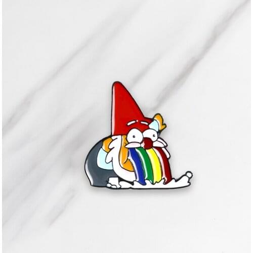 Cartoon Multicolored Short Old Man Lapel Pin Enamel Brooch Mini Pin Clothes Badge Jewelry Gift For Friends Kids