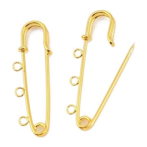 5Pcs 5cm Iron Plated Safety Pin Brooches Connectors Findings for DIT Jewelry Making Craft Findings Sewing Accessories