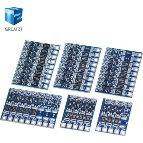 GREATZT 3S 4S 5S 6S 7S 8S 21V 4.2v li-ion balancer board 18650 li-ion balncing full charge battery Balance Function Protection B