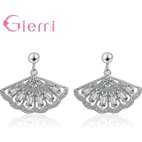 Delicate Butterfly Shape Crystal Stone Earrings for Women Anniversary Jewelryand Cubic Zirconia