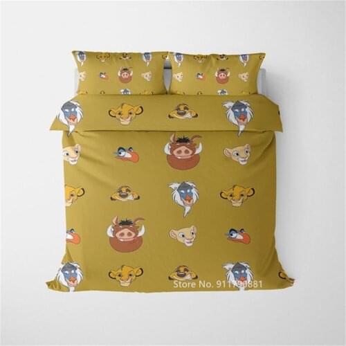 Disney Movie Lion King Simba Bedding Set Home Textile Quilts and Pillowcases Bedroom Decoration Deluxe Full-size Home Textile