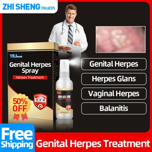Herpes Genital Cure Medicine Spray Herbal Treatment Skin Herpes Zoster Genitals Private Antipruritic Remove Odor Men Women