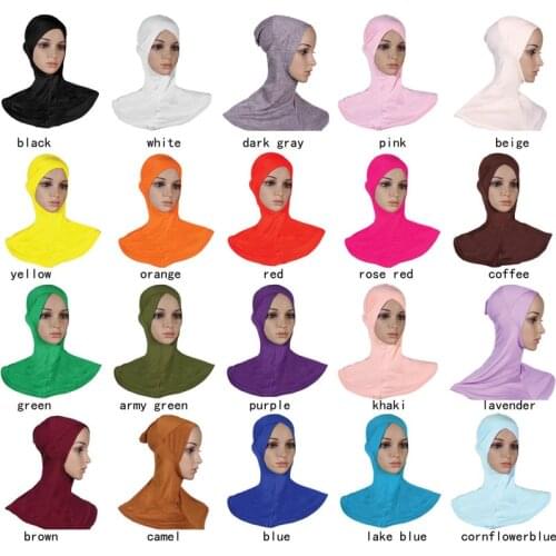 Muslim headwear Cotton cross Scarf Hijabs underscarf instant hijab