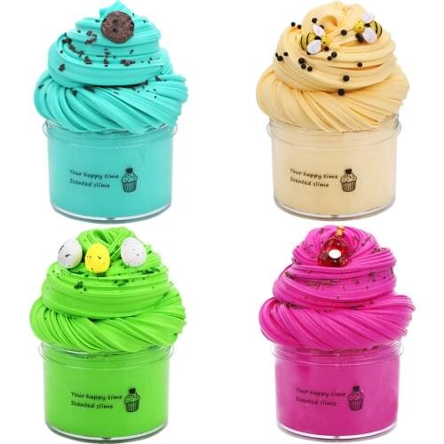 DIY Kit Slime Fluffy Supplies Fruit Slime Aromatherapy Pressure Children Cookies Slime Toy Charms Accessories Toys for Kids 2021