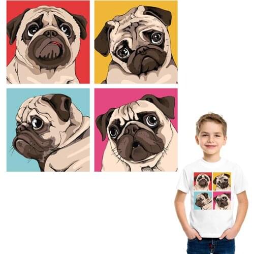 Dog Patches Cartoon Dog Transfers Washable Heat Transfer Diy T-Shirt Jeans Decoration New Fashion Patches