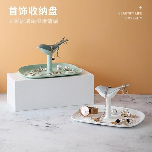 Original design Bird jewelry collection plate desktop jewelry collection rack ins Nordic wind earrings display rack creativity