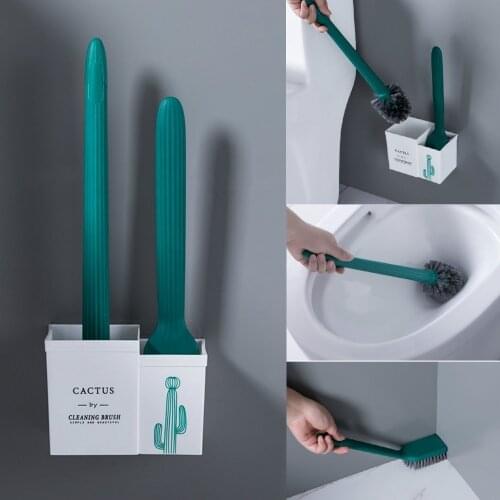 Toilet Brush Cactus Household Multifunctional Hair Brush Floor Cleaning Brush Wall-Mounted Aromatherapy Toilet Brush Set
