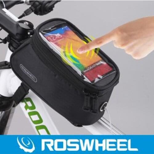 ROSWHEEL 5.7" Waterproof Outdoor Cycling Mountain Road MTB Bike Bicycle bag Frame Front Tube Bag for Cell Phone free shipping