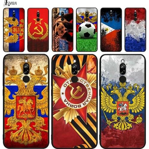 Russian flag for Xiaomi Redmi 10X 5G 4G 9 9A 9C 8 8A 7 7A K20 Pro S2 6A 6 Pro 4X Bright Black Phone Case