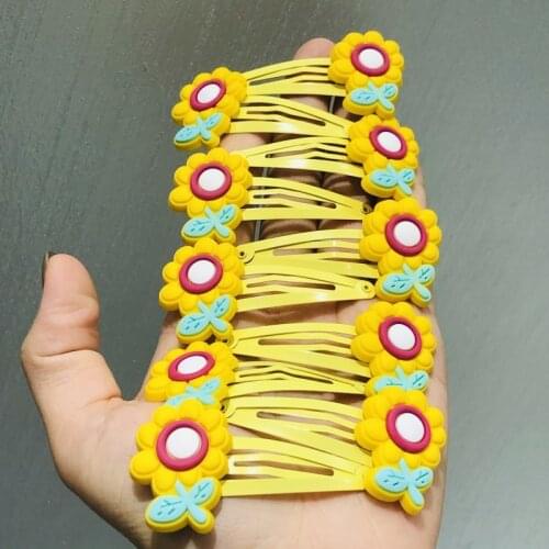 10Pcs/set Cute Sunflower Children Hair clip Girls Sweet Hair Ornament Hairpins Barrette Headband Kids Hair Accessories