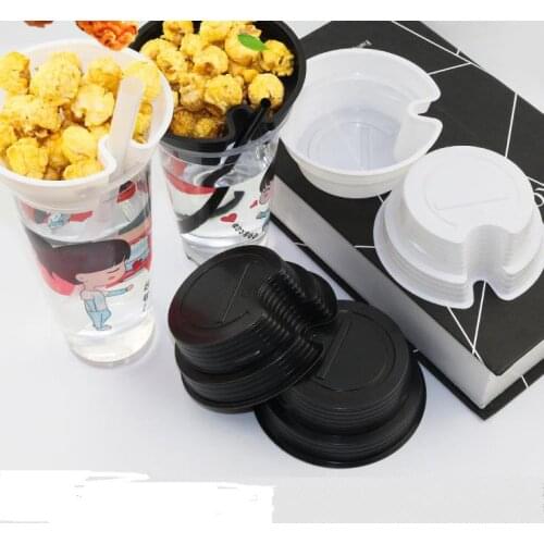 2000pcs Snack Cup Holder Creative Fried Chicken Fries Popcorn Cup Holder Disposable Cold Drink Milk Tea Plastic Tray SN3695