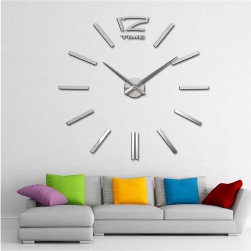 2019wedding decoration WallClock Watch muhsein 3D DIY Acrylic Mirror Wall Stickers Decor Living Room Quartz Needle FreeShipping
