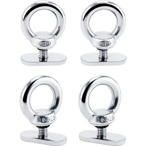 4Pack Stainless Steel Kayak Track Mount Tie Down Eyelet Rail Accessory for Kayak Canoe Boat