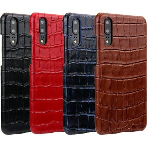 Phone Cases for Huawei P20 pro Case Crocodile Pattern Genuine Leather Cover for Huawei Mate 10 Pro P20 V10 Mate 10 Back Funda