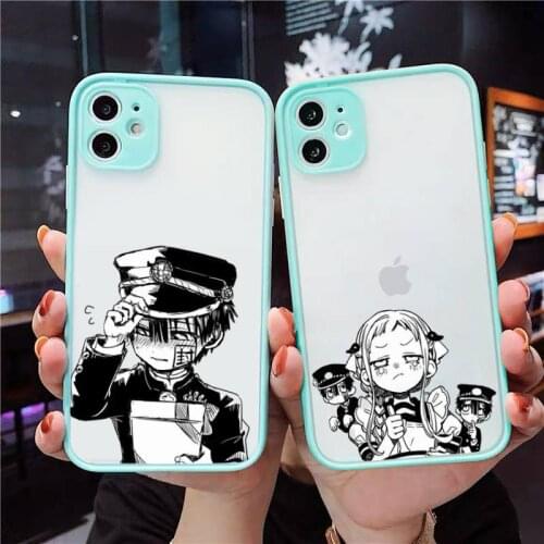 Hanako kun Phone Case Matte transparent For blue iPhone 12 Mini 11 Pro XR XS Max 7 8 Plus X Back Cover