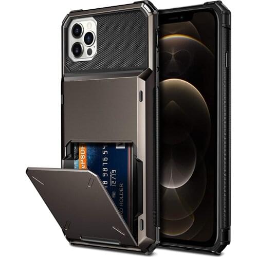 Wallet 4-Card Slot Credit Phone Case For iPhone 13 Pro 11 12 Pro Max XR X XS Max 7 8 Plus Card Holder Cover Coque Funda Bumper