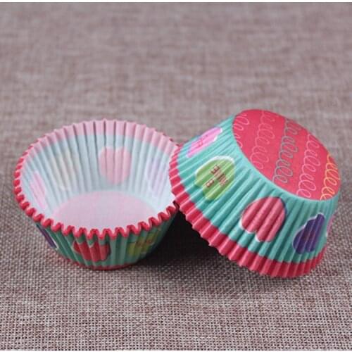 Color Line 100 Pcs Cupcake Liner Baking Cup Cupcake Paper Muffin Cases Cake Box Cup Tray Cake Mold Decorating Tools